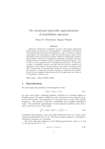 On variational eigenvalue approximation of semidefinite operators Snorre H. Christiansen, Ragnar Winther