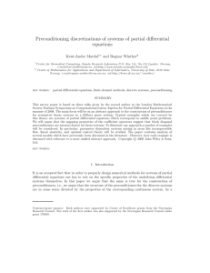 Preconditioning discretizations of systems of partial differential equations Kent-Andre Mardal and Ragnar Winther