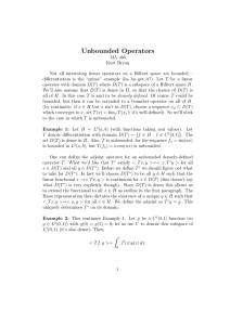 Unbounded Operators