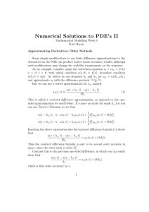 Numerical Solutions to PDE’s II