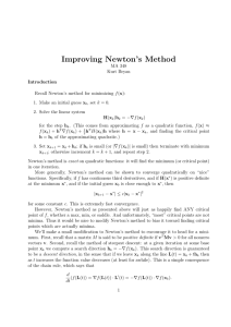 Improving Newton’s Method