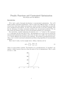 Penalty Functions and Constrained Optimization