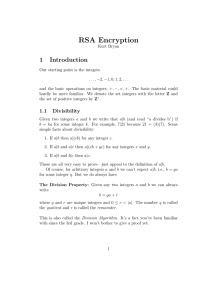 RSA Encryption 1 Introduction 1.1