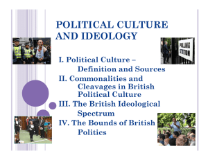 POLITICAL CULTURE AND IDEOLOGY