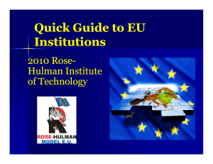 Quick Guide to EU Institutions