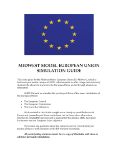 MIDWEST MODEL EUROPEAN UNION SIMULATION GUIDE