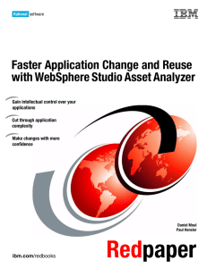 Faster Application Change and Reuse with WebSphere Studio Asset Analyzer Front cover