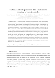 Sustainable fleet operations: The collaborative adoption of electric vehicles Vanessa Chocteau David Drake