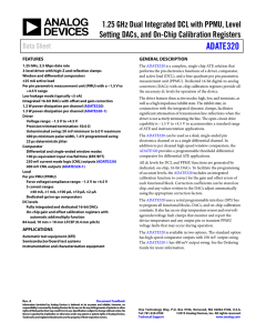 ADATE320 1.25 GHz Dual Integrated DCL with PPMU, Level Data Sheet