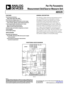 Per Pin Parametric Measurement Unit/Source Measure Unit AD5520