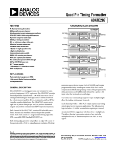 Quad Pin Timing Formatter ADATE207  FEATURES