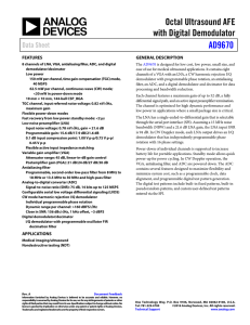 Octal Ultrasound AFE with Digital Demodulator AD9670 Data Sheet