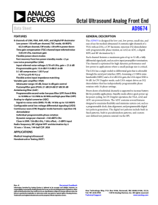 Octal Ultrasound Analog Front End  AD9674 Data Sheet