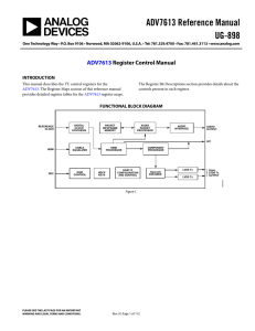 ADV7613 Reference Manual UG-898  ADV7613