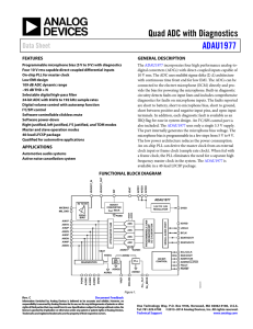 Quad ADC with Diagnostics ADAU1977 Data Sheet FEATURES