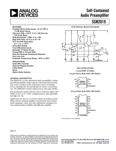 a Self-Contained Audio Preamplifier SSM2019