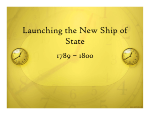 Launching the New Ship of State 1789 – 1800