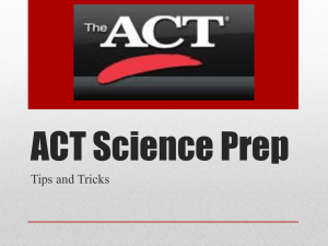 ACT Science Prep Tips and Tricks