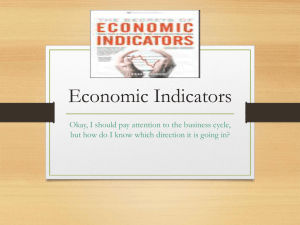 Economic Indicators Okay, I should pay attention to the business cycle,