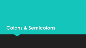 Colons &amp; Semicolons