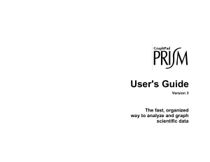 User's Guide The fast, organized way to analyze and graph scientific data