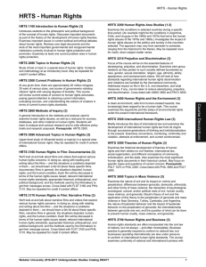 HRTS - Human Rights HRTS 3200 Human Rights Area Studies (1-3)