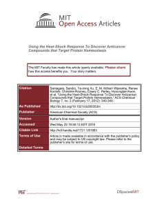 Using the Heat-Shock Response To Discover Anticancer Please share