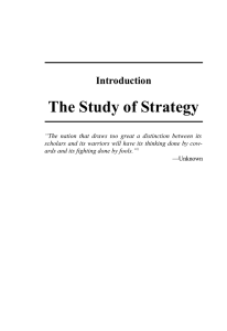The Study of Strategy Introduction