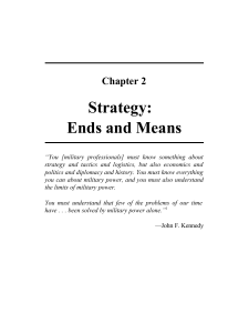 Strategy: Ends and Means Chapter 2
