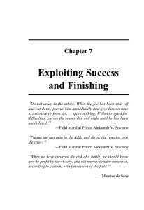 Exploiting Success and Finishing Chapter 7