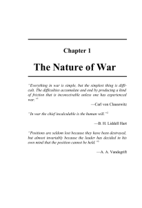 The Nature of War Chapter 1