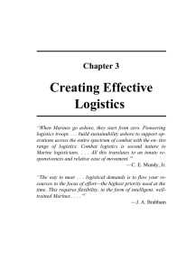 Creating Effective Logistics Chapter 3