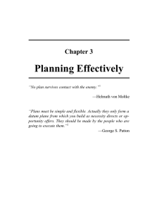 Planning Effectively Chapter 3