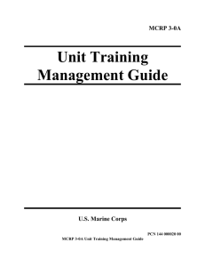 Unit Training Management Guide MCRP 3-0A U.S. Marine Corps