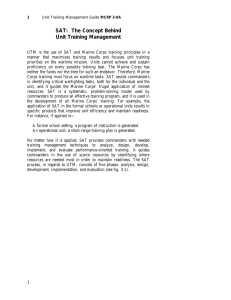 SAT:  The Concept Behind Unit Training Management