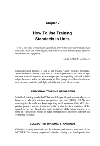 How To Use Training Standards In Units Chapter 2