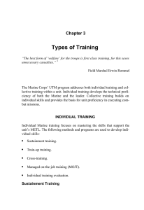 Types of Training Chapter 3