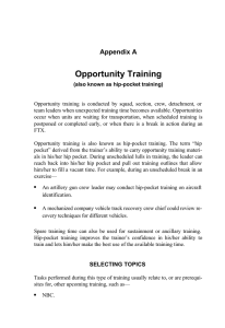 Opportunity Training Appendix A