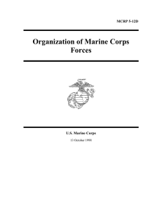 Organization of Marine Corps Forces MCRP 5-12D U.S. Marine Corps