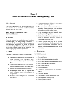 MAGTF Command Elements and Supporting Units Chapter 6