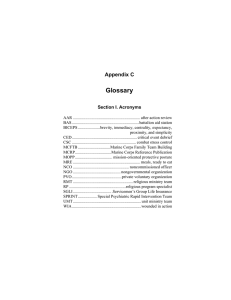 Glossary Appendix C Section I. Acronyms