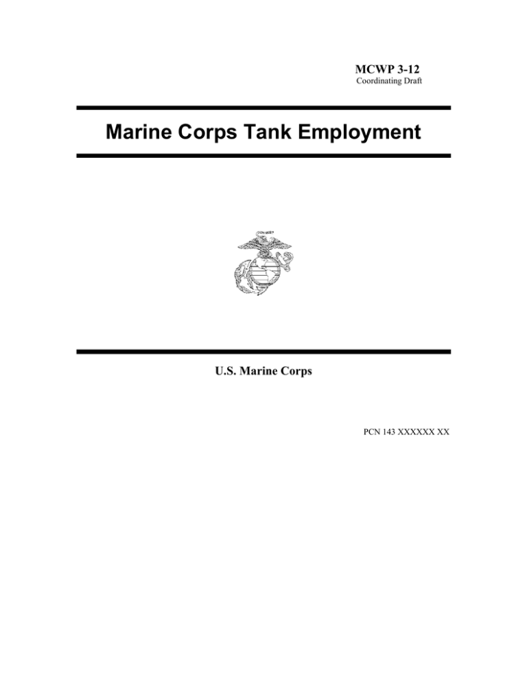 Marine Corps Tank Employment MCWP 312 U.S. Marine Corps