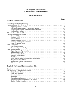Fire Support Coordination in the Ground Combat Element Table of Contents