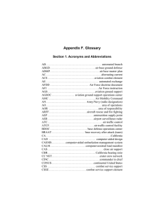 Appendix F. Glossary Section 1. Acronyms and Abbreviations