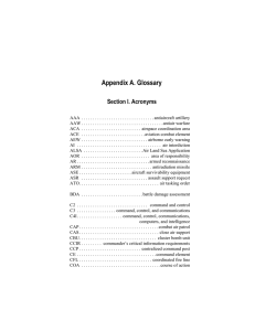 Appendix A. Glossary Section I. Acronyms