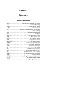 Glossary Appendix I Section I. Acronyms