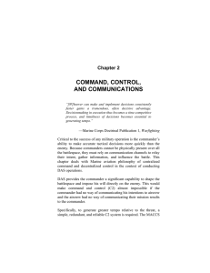 COMMAND, CONTROL, AND COMMUNICATIONS Chapter 2