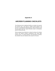 AIRCREW PLANNING CHECKLISTS Appendix A