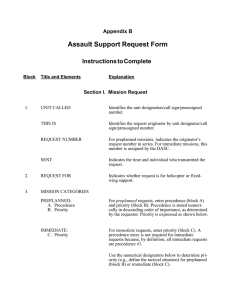 Assault Support Request Form  Instructions to Complete Appendix B