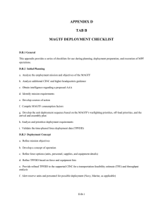 APPENDIX D TAB B MAGTF DEPLOYMENT CHECKLIST